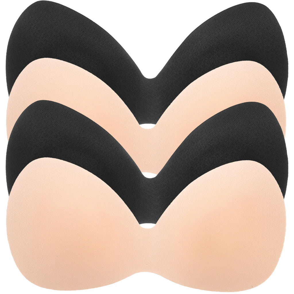 4Pcs One-Piece Bra Pads Inserts Pushup Bra Pads Sports Bra Removable Bra Pads Integrated Bra Pads Sports Bras Insert Pads Sports