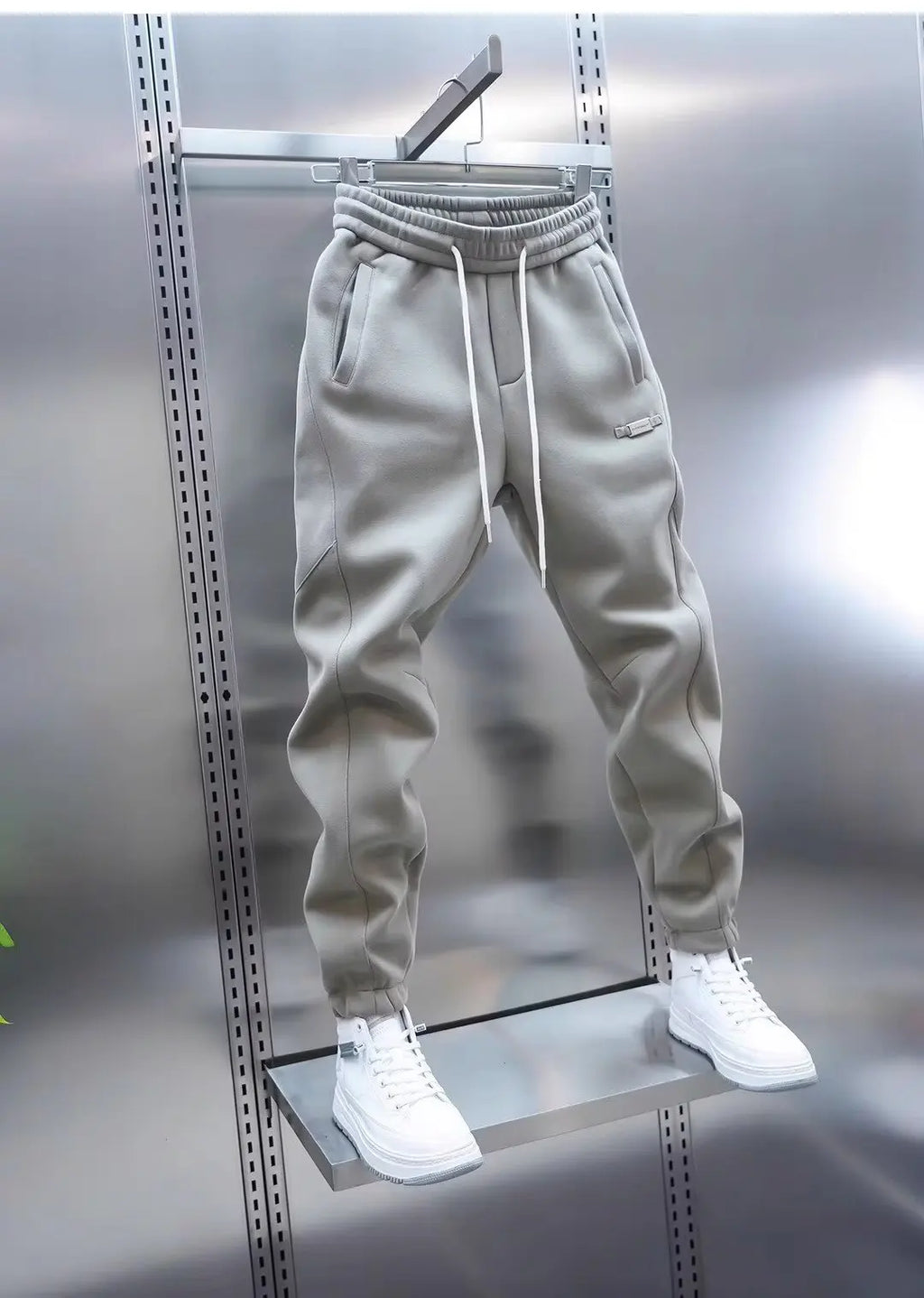 Men's Pants - Solid Color Casual Pants, Sweatpants, New Style Tapered Pants, Stretchy and Versatile Short Pants.