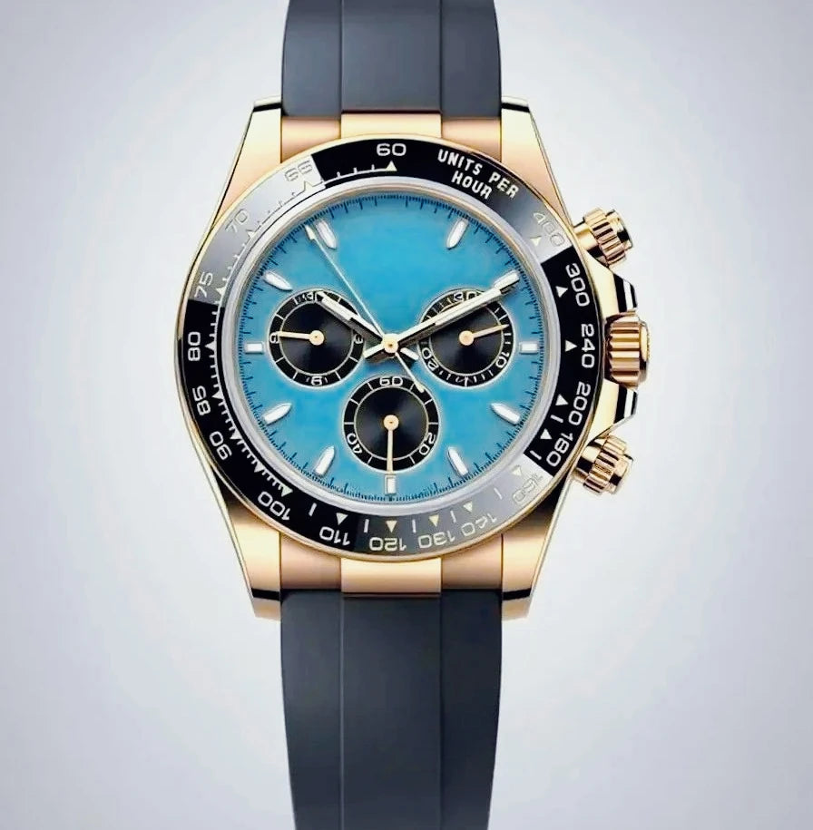 High-quality stainless steel men's luxurious wristwatch with mechanical movement, suitable for business wear.