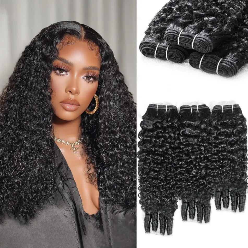 12A Burmese Curly Human Hair Bundles 100% Burmese Raw Human Hair Pixie Curls Raw Human Hair Extensions Unprocessed Human Hair