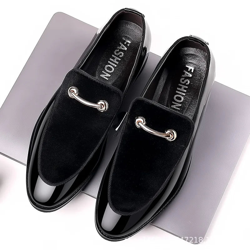 Suede Shoes for Men Luxury Designer Men Dress Shoes Fashion  Elegant Wedding Shoes italian style Men Oxford Shoe Big Size 38-48