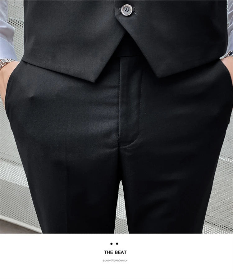 Suits for Men - 3 Pieces - New Fabrics - Fashionable Business Gentleman - Slim Fit - Wedding  Professional Business Formal Dress