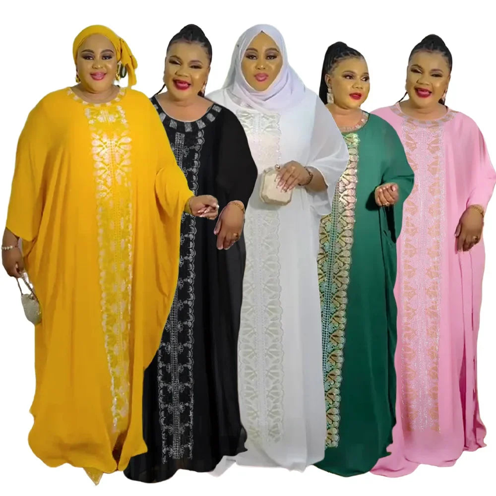 Abayas For Women Dubai Luxury 2025 African Muslim Fashion Dress Caftan Marocain Evening Party Dresses Boubou Robe Djellaba Femme