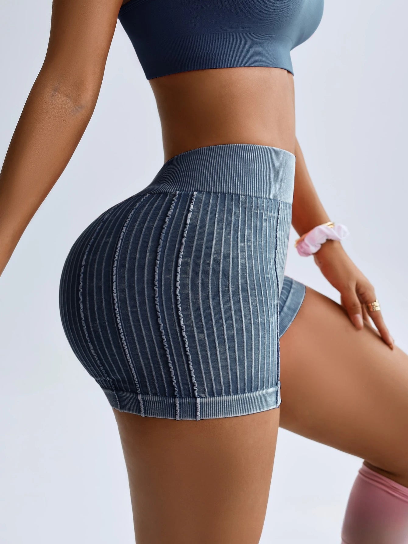 Woman Clothing Casual Shorts High Waist Ribbed Short Pants Outdoor Sports Shorts Female Yoga Fitness GYM Tights Running Trousers