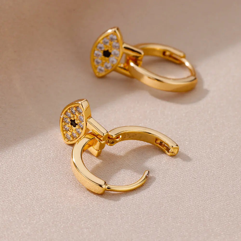 Zircon Cross Drop Earring for Women 2023 Gold Color Stainless Steel Earrings Luxury Ear Buckle Jewelry Wedding Gifts pendientes