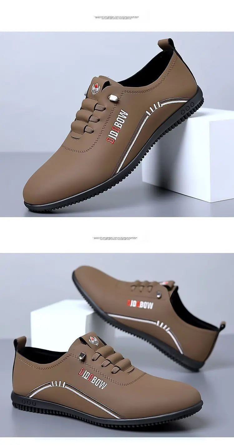 Leather Shoes for Men Fashion Soft Sole Men Loafers Comfortable Lightweight Walking Shoes Men Flats Moccasins Zapatillas Hombre