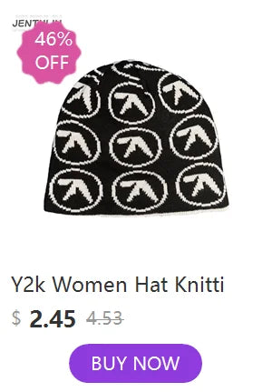 Y2k Women Jacquard Alphabet JESUS Knit Beanies Hat Men Letter Winter Fashion Kpop Goth Warm Hip Hop Thermal Unisex Pullover Hat