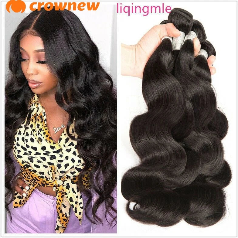 Body Wave Human Hair Bundles 16A Double Drawn 100% Human Hair Brazilian Virgin Human Hair Extensions For Women Cheap Human Hair