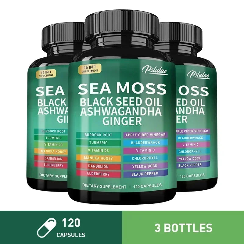 Sea Moss Supplement - for Intestinal Health, Improve Immunity, Detox, Anti-aging, Antioxidant