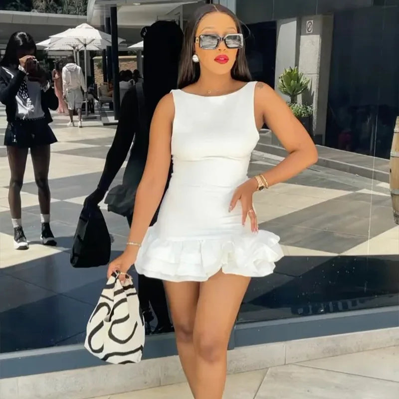 2026 Dresses For Woman Party Wedding Evening Dress Vestidos Temperament Simple Style Solid Color Sleeveless Pleated Party Prom