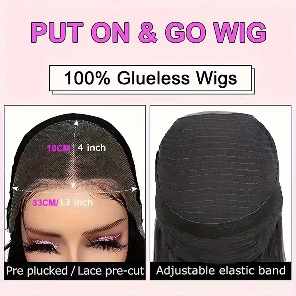 250% Glueless Wig Body Wave Human Hair Wigs Pre Cut 13x4 13x6 HD Lace Frontal Wigs Pre Plucked Curly Lace Front Human Hair Wigs