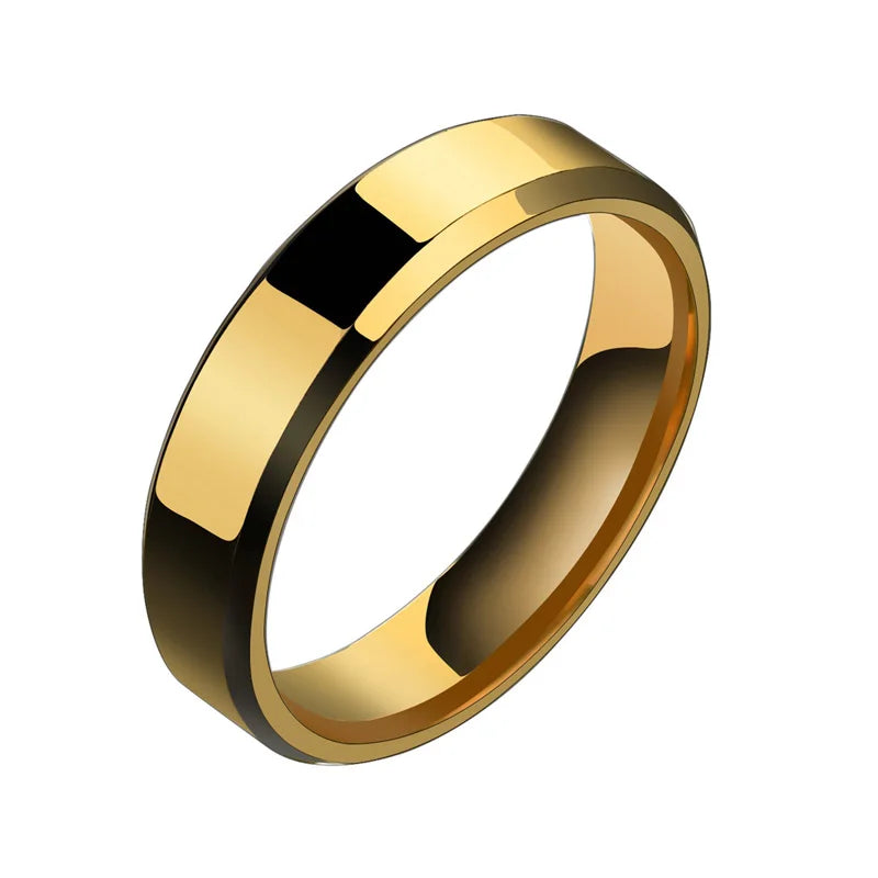 Freeteeme Punk 2mm/4mm/6mm/8mm Wide Simple Rings for Women Men Stainless Steel Smooth High Polished Wedding Finger Rings Jewelry
