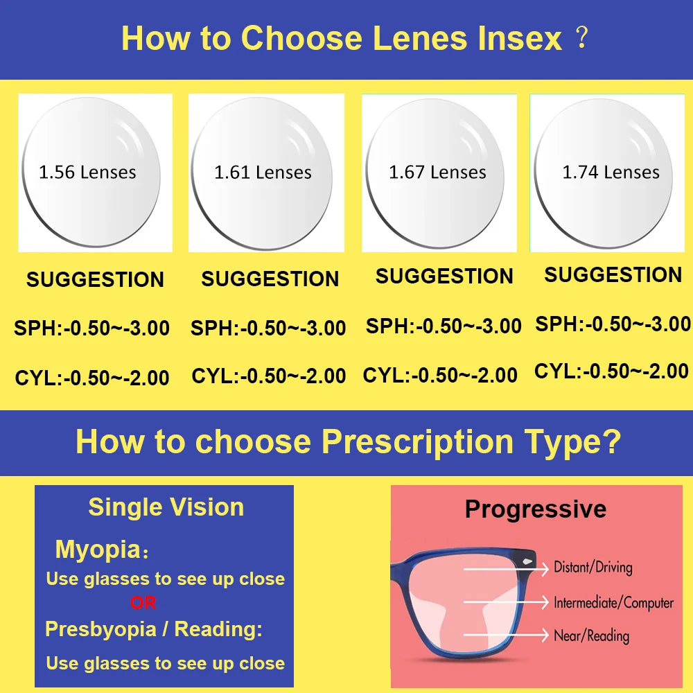 Fashion Blue Light Blocking Myopia Glasses 0 TO -6 Unisex Clear Lens Computer Goggles Ovesized Square Women's Spectacle Frames