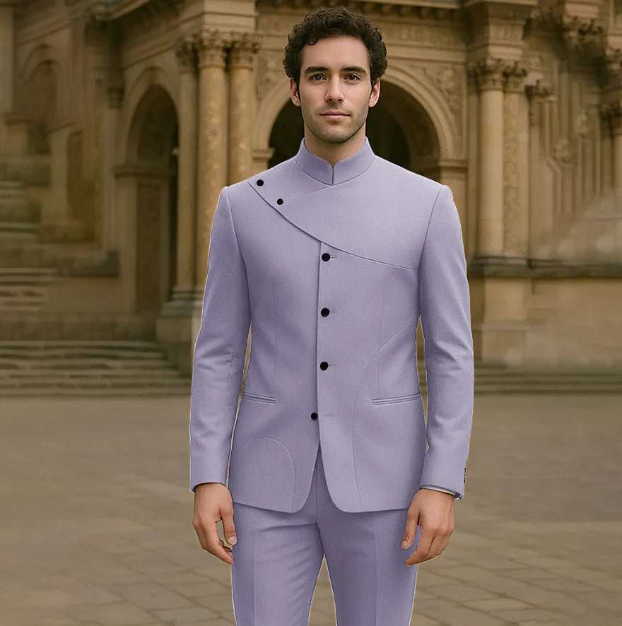 Charming Men's Suits Customized High Fashion Single-breasted Two Pieces (Jacket+Pants) Male Smart Casual Simple Straight Set