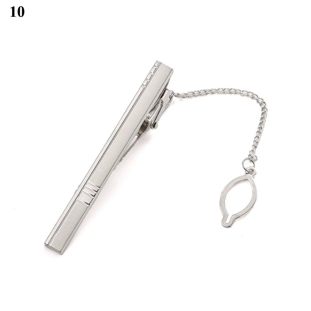 New Tie Clip Fashion Style 1PC Necktie Men Metal Simple Bar Clasp Practical Bowtie Clasp Tie Pin For Mens Gift Accessories