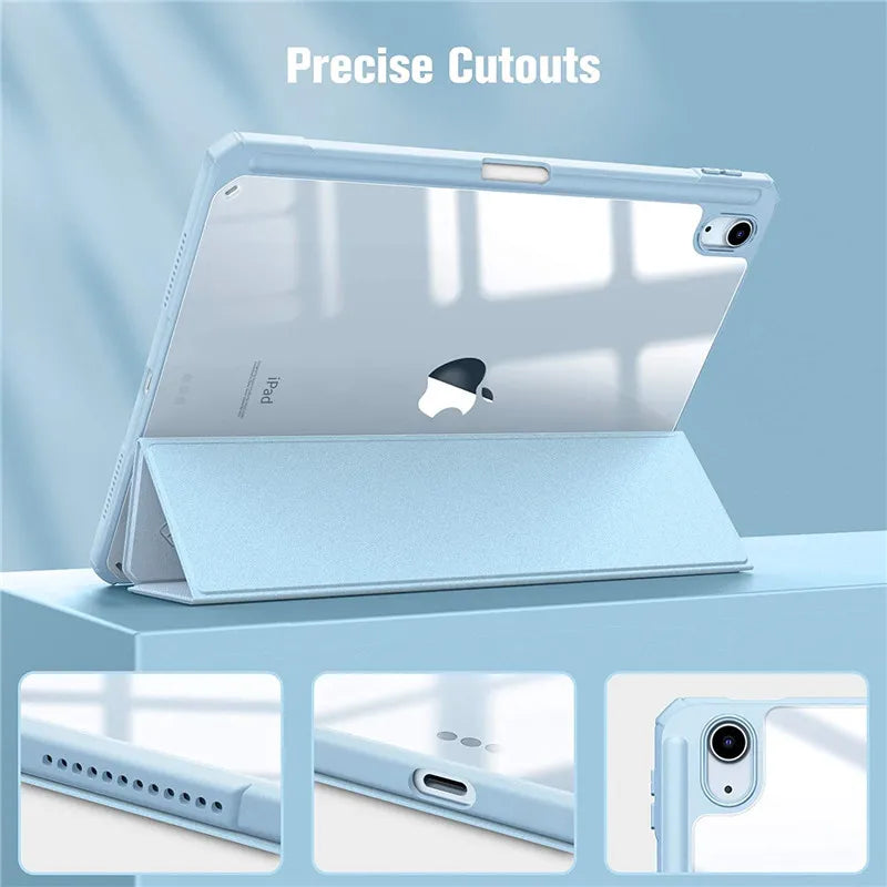 For iPad Pro 11 12.9 Case 2022 2021 2020  Tabet Cover for iPad Pro 11 Air 4 5 10.9 10 10th Generatuon Mini 6 Pencil Holder Cases