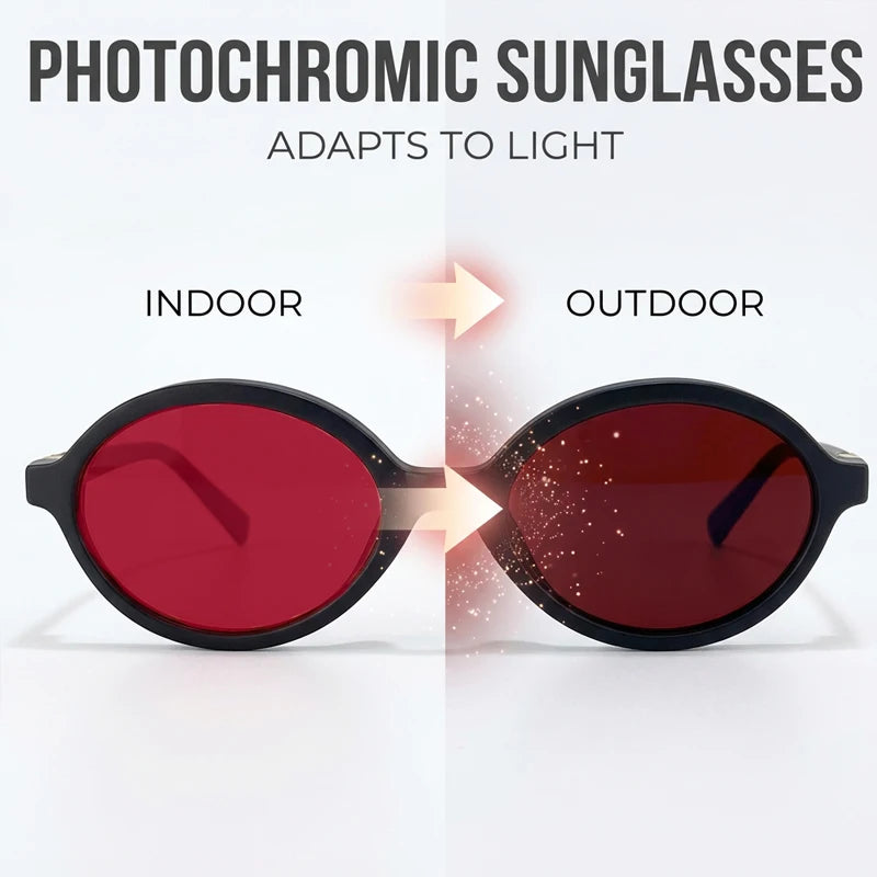 Anti Blue Light Oval Glasses For Better Sleep Men 2026 Red Tinted Lenses Computer Gaming Change Color Sunglasses Shades UV400