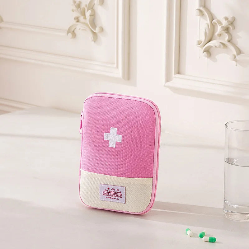 Medicine Organizer Bag for Family - Large Capacity Portable Drug Storage Pouch, First Aid Kit for Home & Travel Use