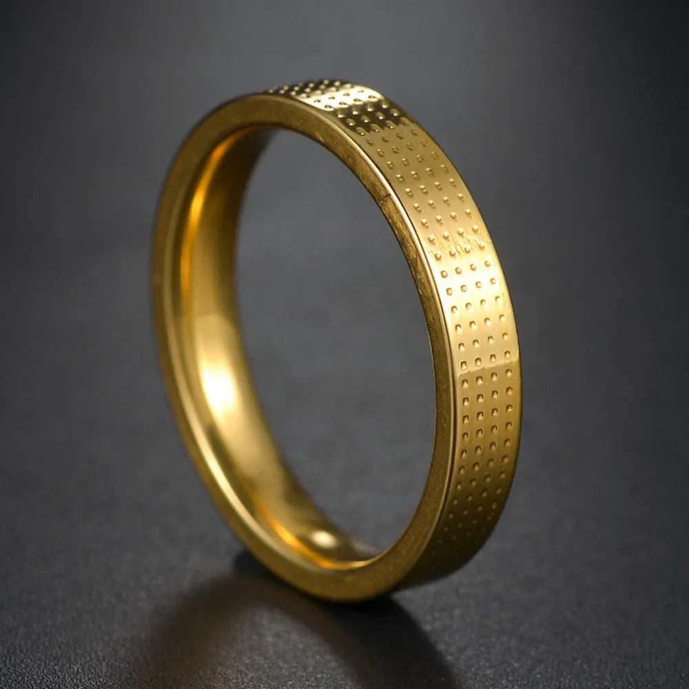 316L Stainless Steel High Quality Ring Simple Matte Fashion Men Wedding Rings Finger Engagement Gift For Women Jewelry