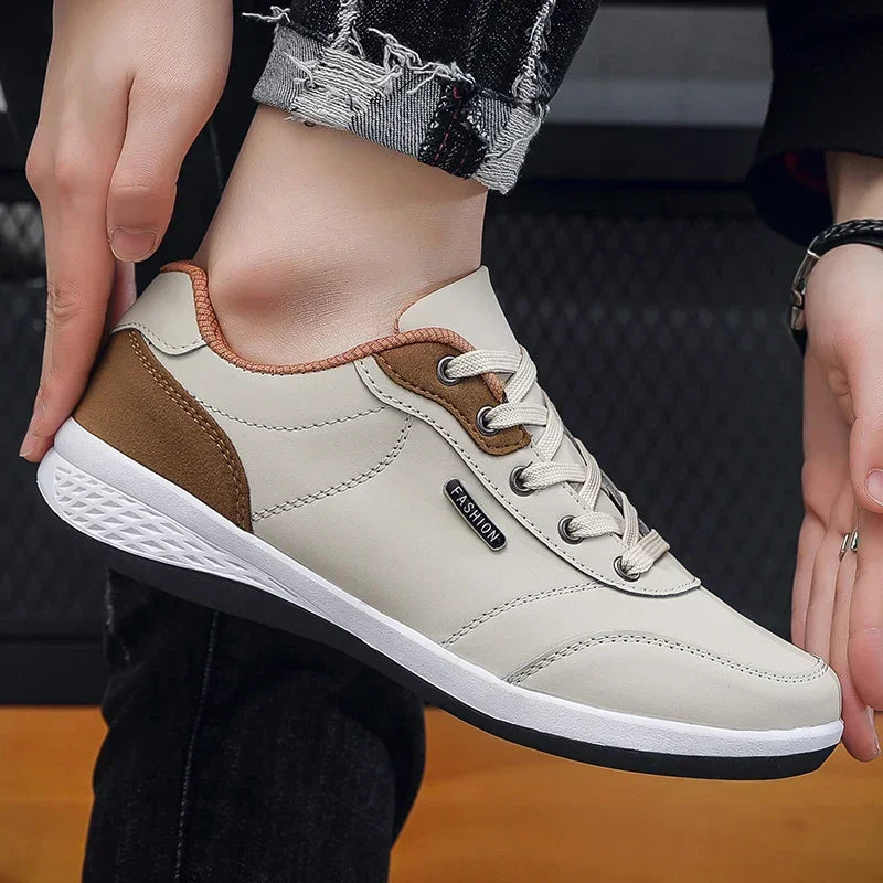 New Men Shoes Spring Autumn Waterproof Walking Sneakers Leisure Male Leather Sports Shoes Non-Slip Footwear Tennis for Men