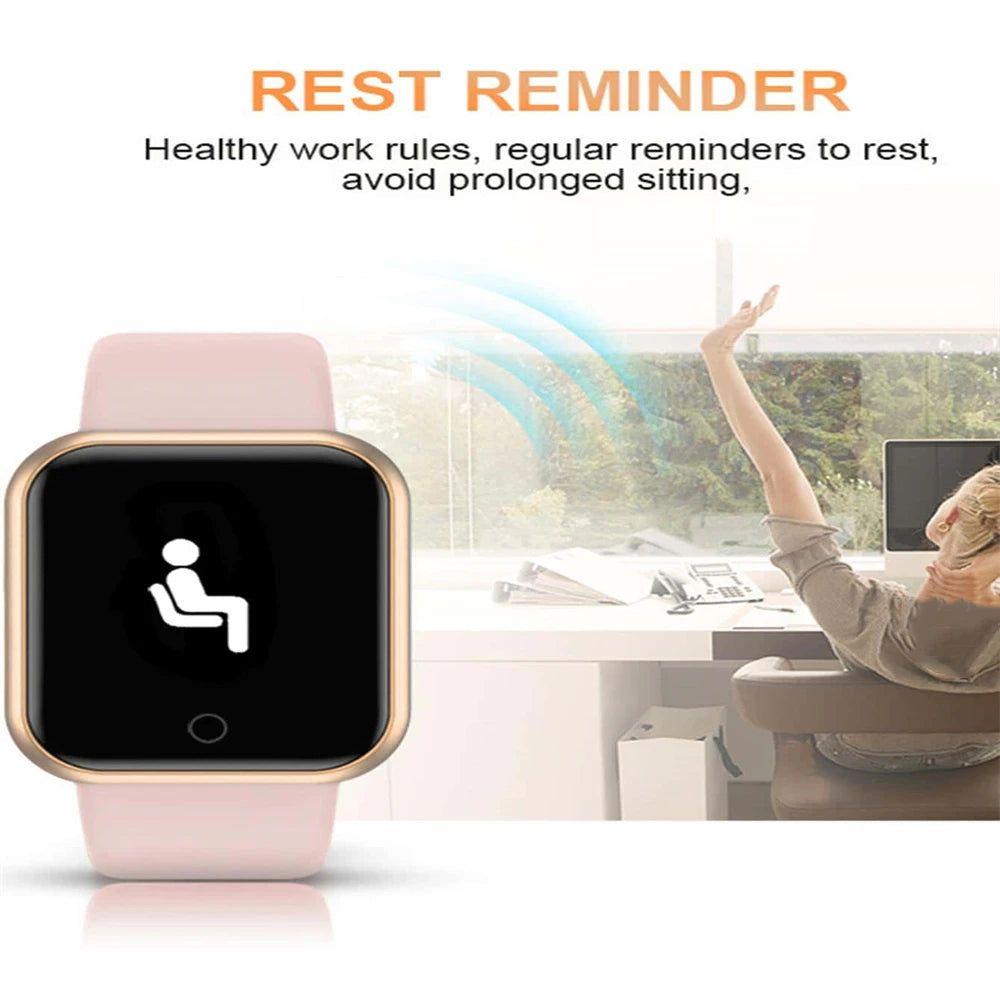 Sport Smart Watches Color Screen Life Waterproof Bluetooth Fitness Bracelet With Health Blood Pressure Heart Rate Sleep Monitor