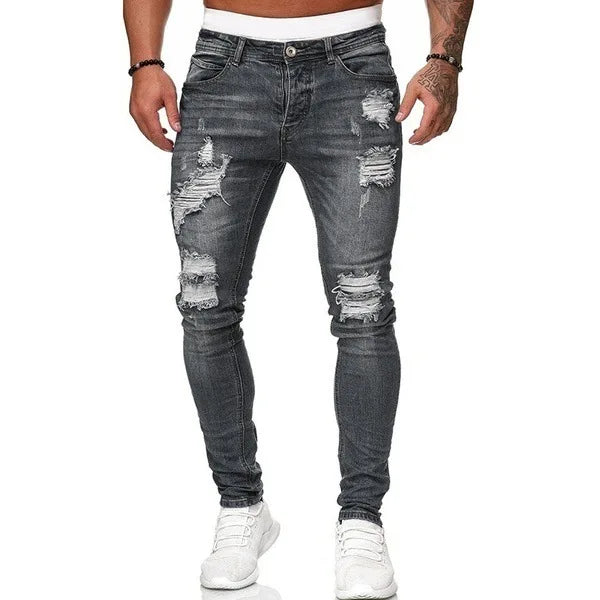 Men Pants Fashion Men Casual Pants Stretch Jeans Skinny Work Trousers Male Vintage Wash Plus Size Jean Slim Fit for Men Clothing