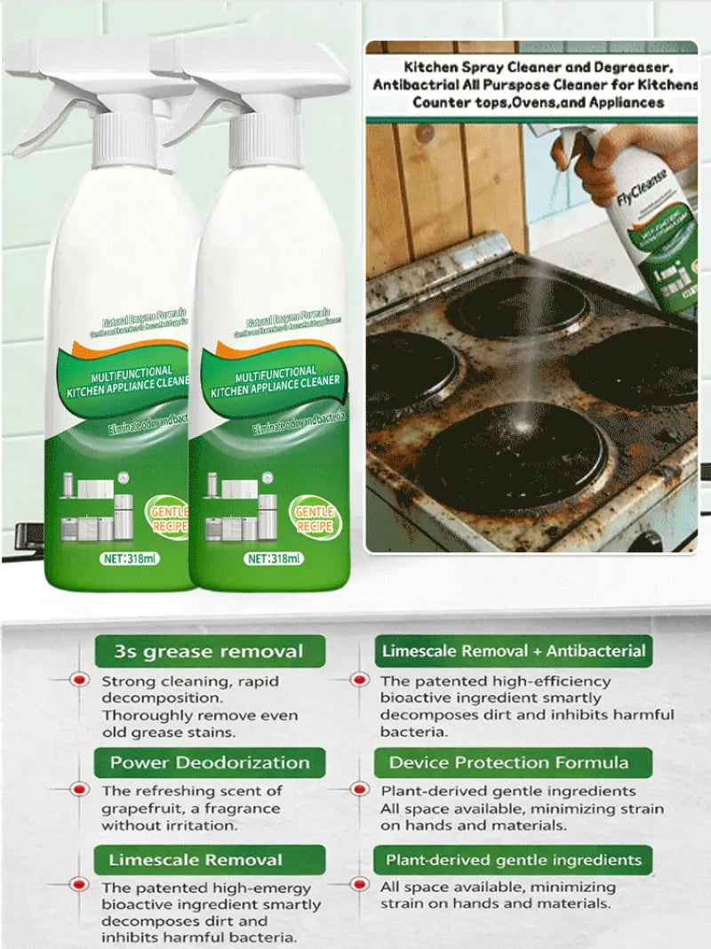 Whole House Safety MultiPurpose Cleaning Spray Cleaner Stain Remover Powerful Cleaning Oven Mild