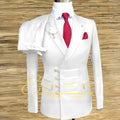 Formal Wedding Men Suits 2 Piece Jacket Pants Sets Double Breasted Male Clothing Costume