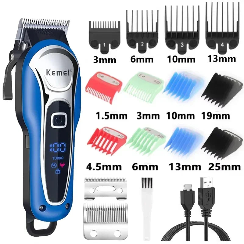 Kemei Hair Clipper KM-1995 Professional Hair Clipper Men's Electric Beard Knife Hair Clipper Hair Clipper Cordless Wired Trimmer