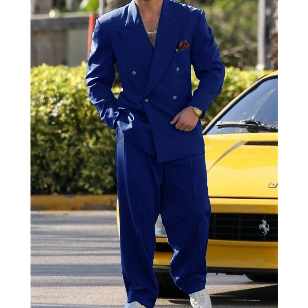 Man Formal Suits for Men Suit Set Wedding Luxury  Fashion Suit Dress  2 Piece Modern Men's Suits