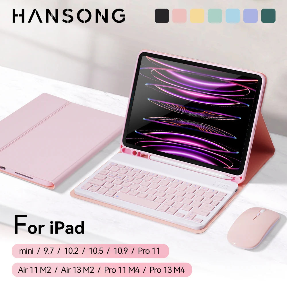 For iPad Backlight Keyboard Case For iPad 10.2 9 8 7th Gen iPad 10th Air 3 10.5 Pro Air 4th 5th 10.9 Pro 11 12.9 9.7 5 6th Cover