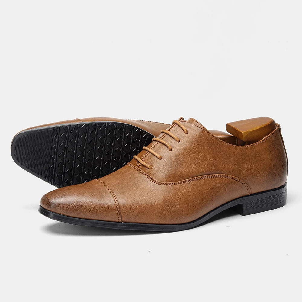 Leather Shoes For Men Gentleman'S Stylish Comfortable Business Formal Shoes Men