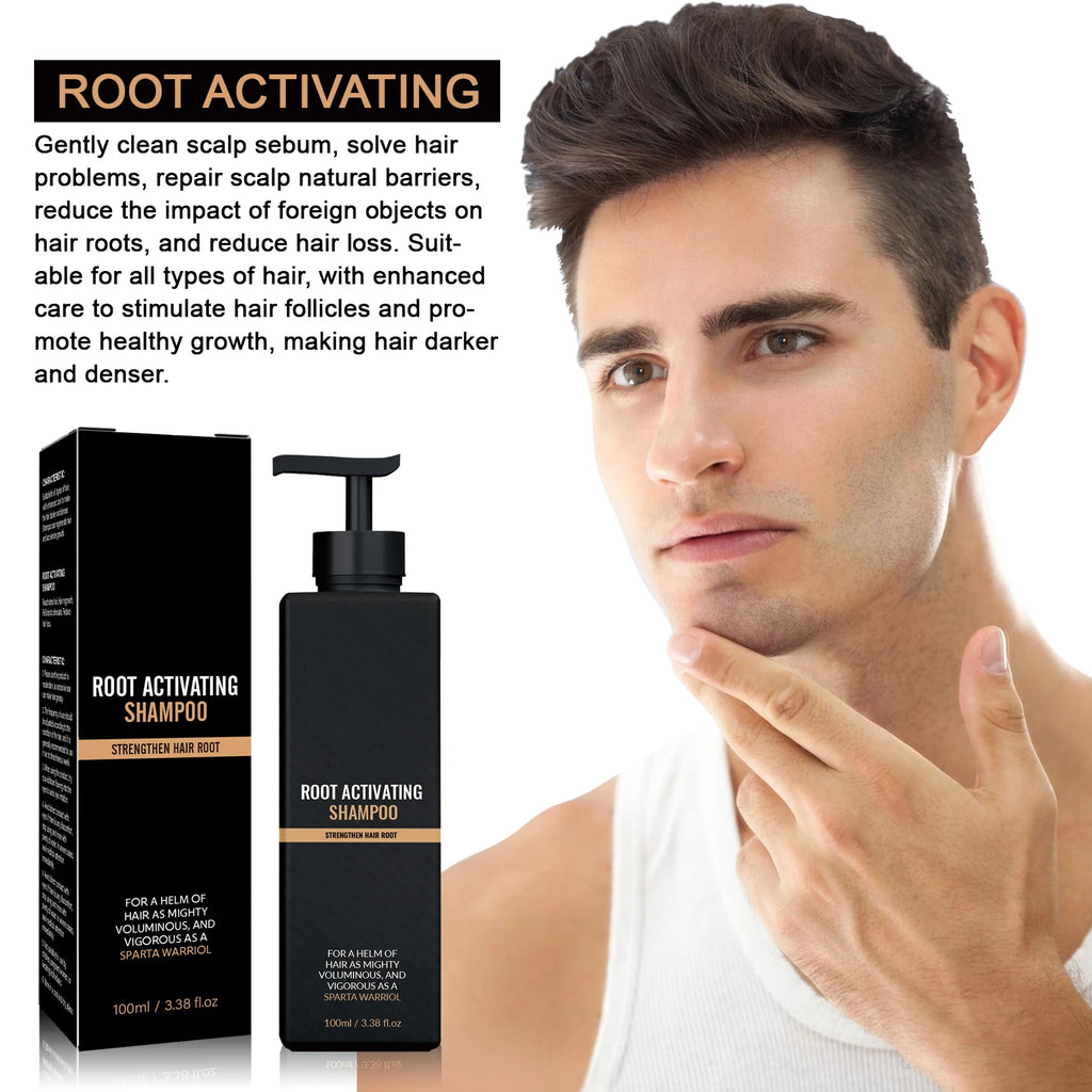 2pcs Anti Baldness Shampoo Thickening Shampoo Root Activator Shampoo Nourish Hair Regrowth for Thinning Hair & Hair Loss Care