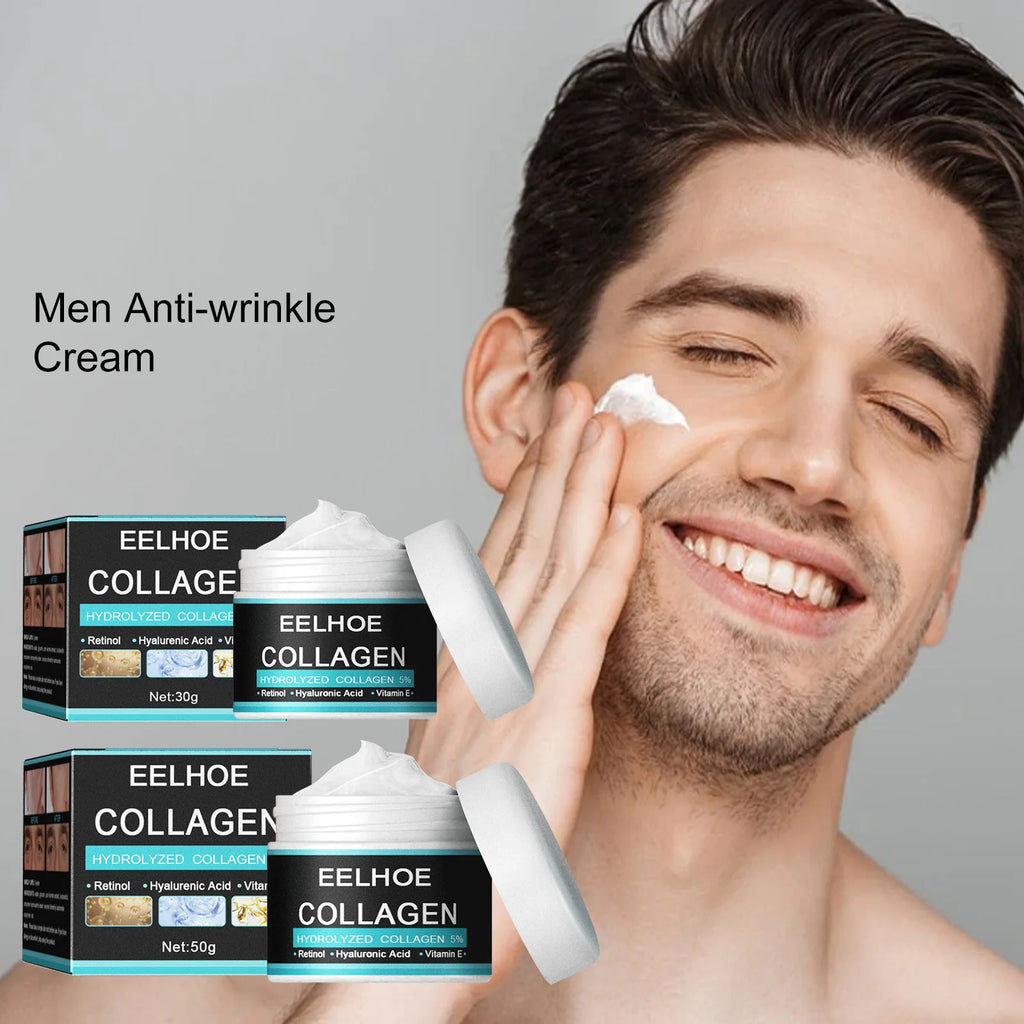 Collagen Creams For Men Smooth Wrinkle Firming Lifting Moisturizing Hyaluronic Acid Brightening Facial Cream Facial Skin Care