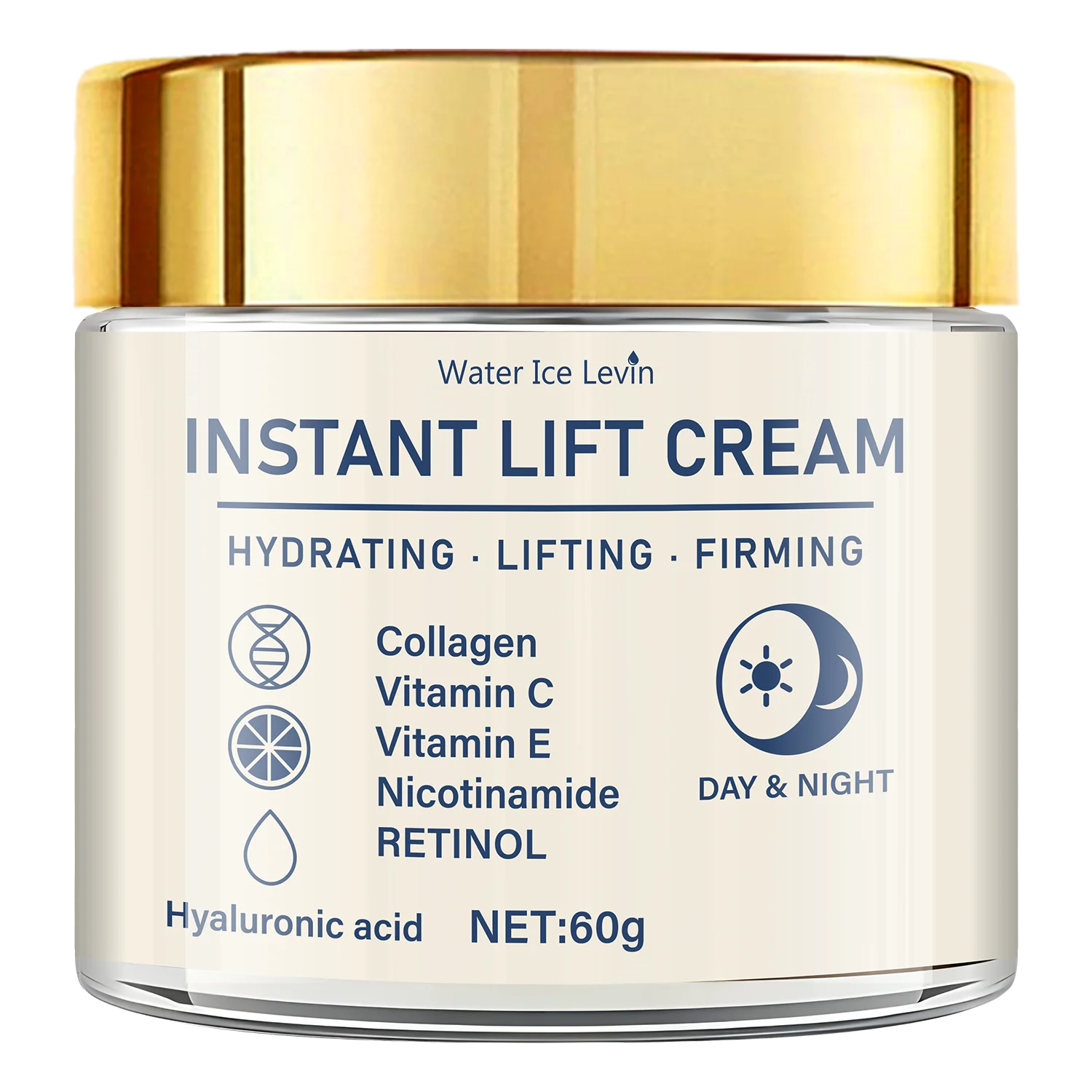 Facial Firming and Lifting Cream - Rich in Hyaluronic Acid and Retinol, Tightens and Lifts the Skin, Moisturizes the Skin, Suitable for All Skin Types, Daily Skincare Product