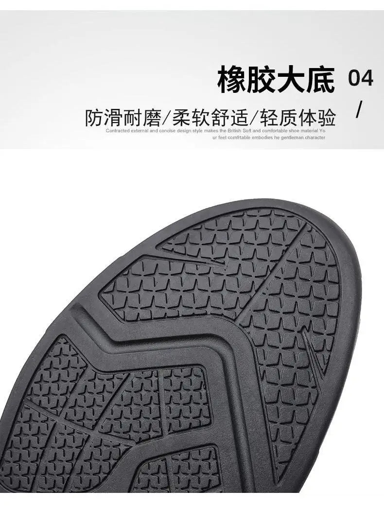 Men's Shoes Fashion Soft Soled Men Casual Shoes British Style Formal Shoes Breathable Lace-Up Bottom Light Sneakers Male Size