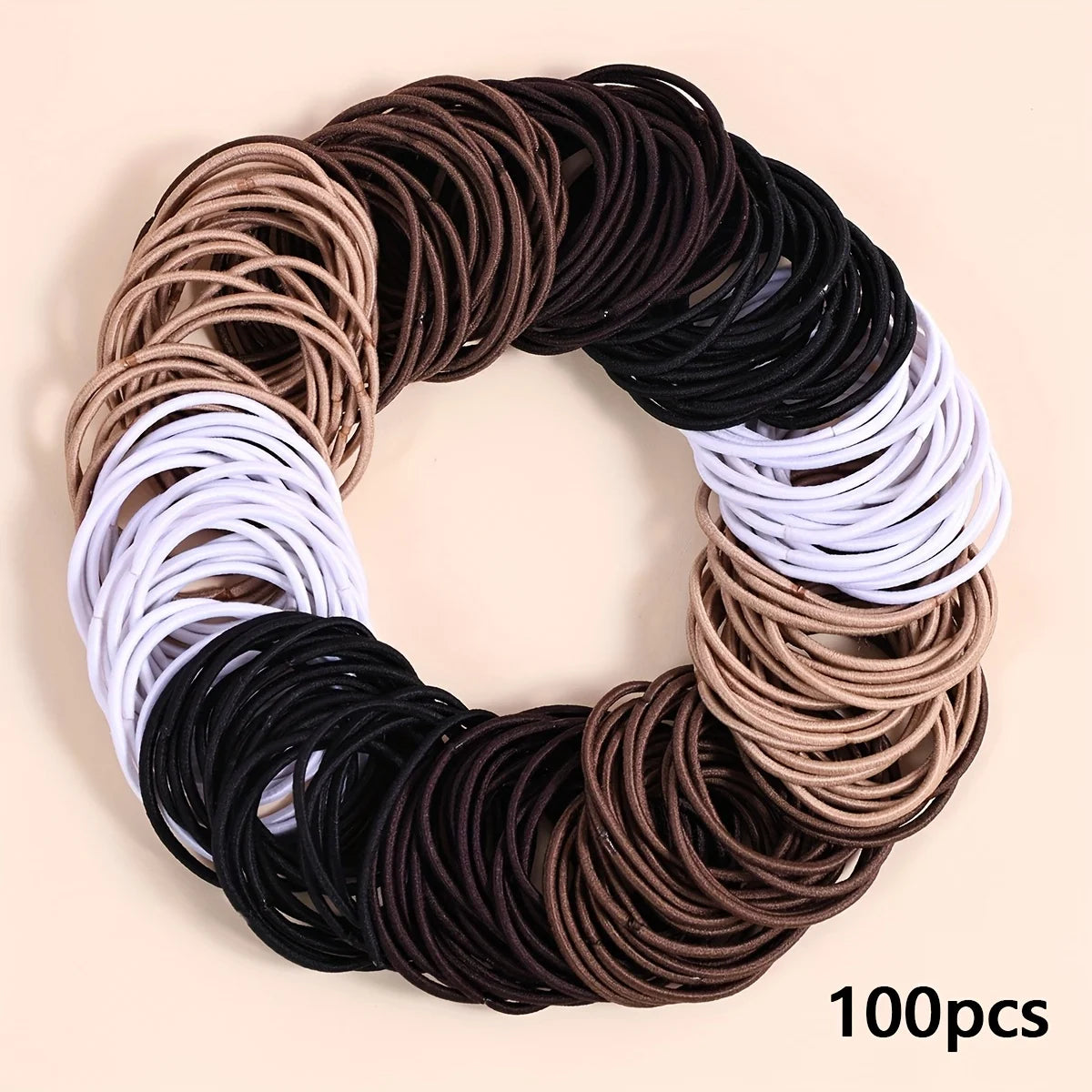 100PCS/Set Hair Ties Elastic Rubber Bands for Women Men Thin Hair Rubber Bands Ponytail Scrunchies Hair Accessories for Women