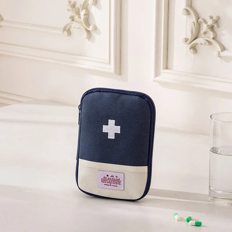 Medicine Organizer Bag for Family - Large Capacity Portable Drug Storage Pouch, First Aid Kit for Home & Travel Use