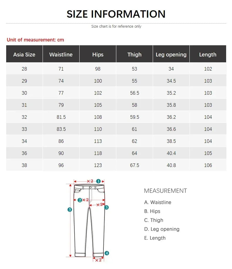 Men's White Jeans Fashion Casual Classic Style Slim Trousers Comfortable Soft Male Trendy Brand Stretch Pants Four Seasons Y2K