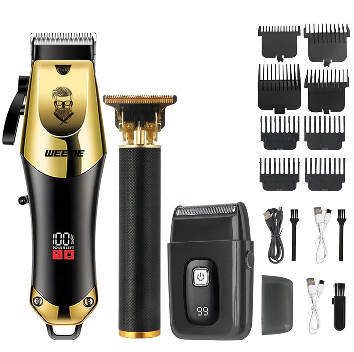 Professional Electric Hair Clipper Kit /Nose Trimmer | USB Charging 0mm Shaver haircut machine for beard Man Valentines Day Gift