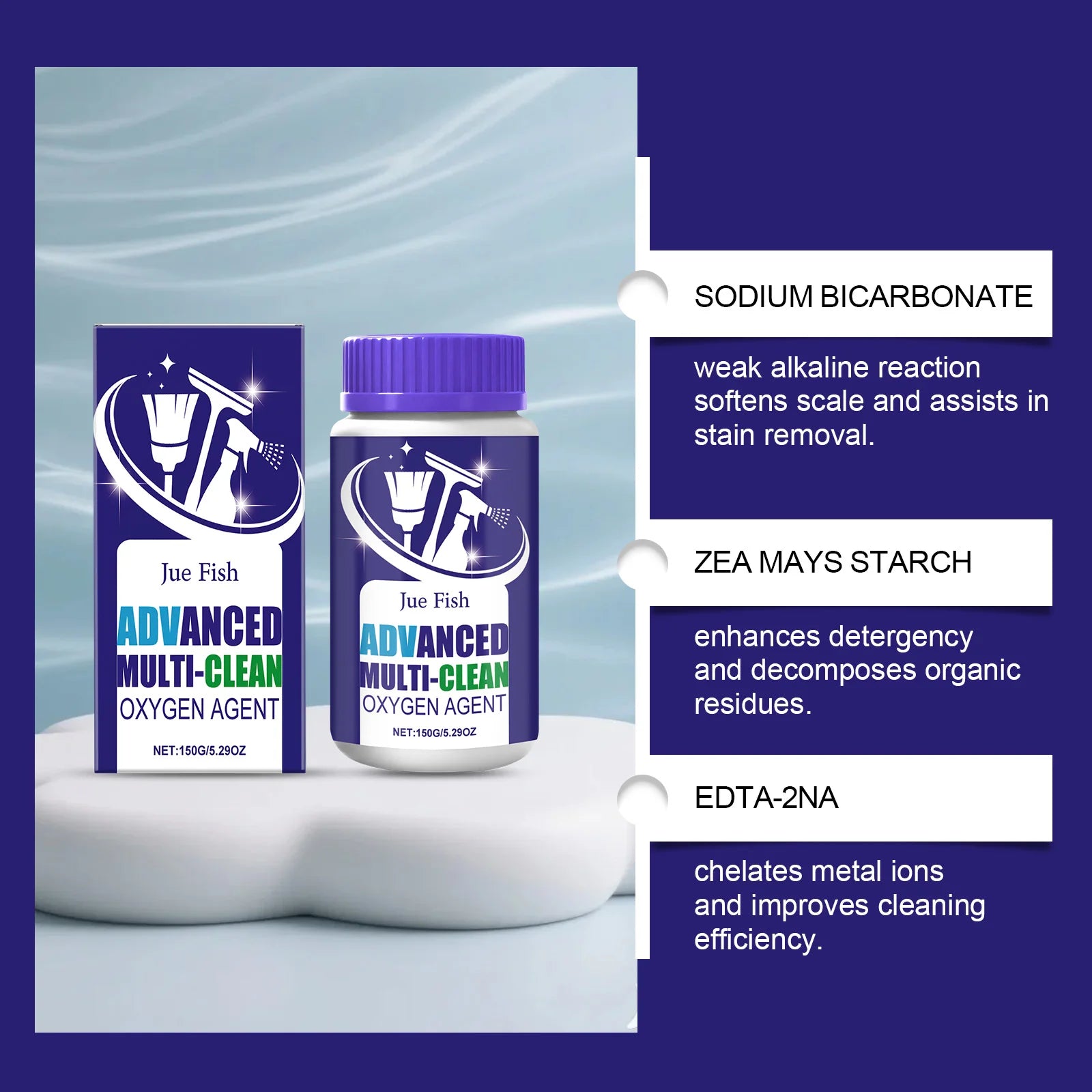 Bathroom Descaling Powder Toilet Deep Cleaner Limescale Remover Water Soluble Cleaning Agent Gentle Surface Polish Home Supplies