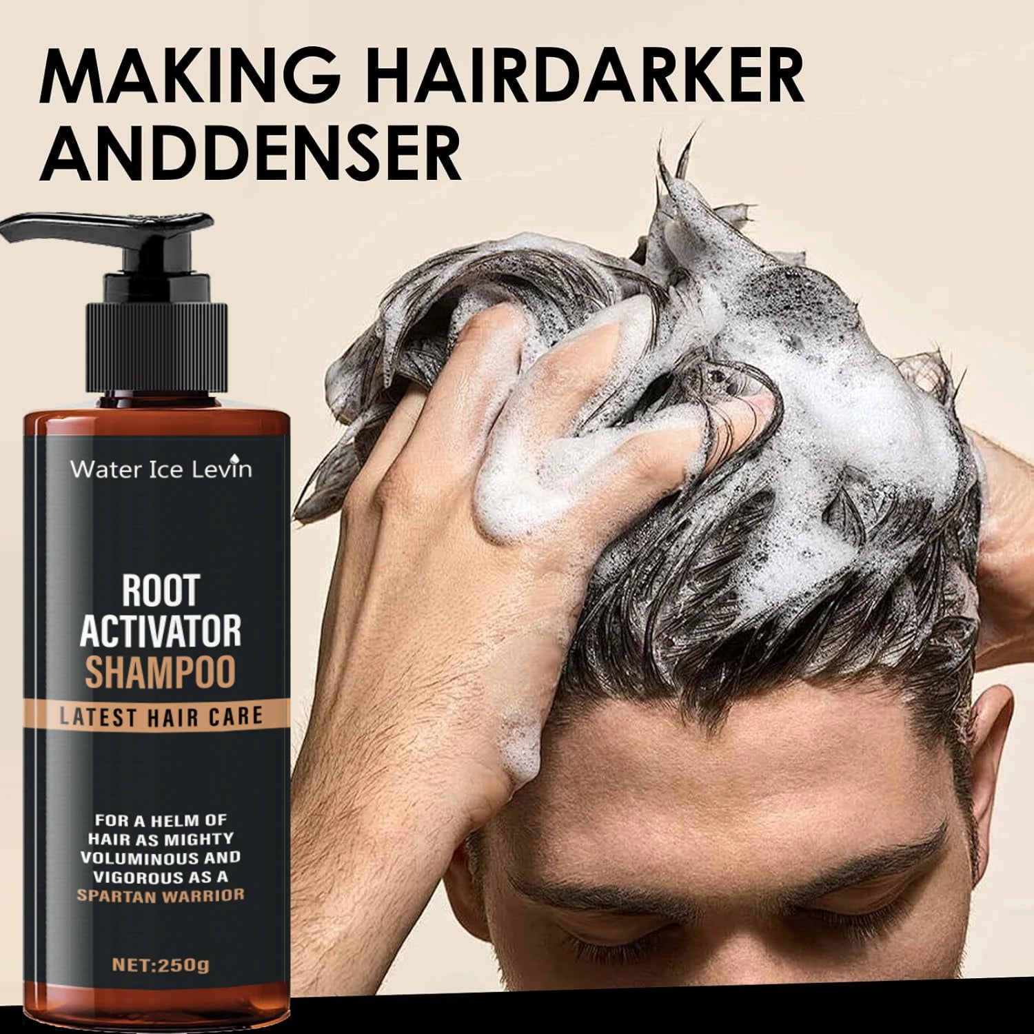 Root Activating Shampoo - Natural Herbal Extracts, Keratin and Biotin Leaves Hair Feeling Fresh and Dry, and Makes Damaged Hair More Dense.