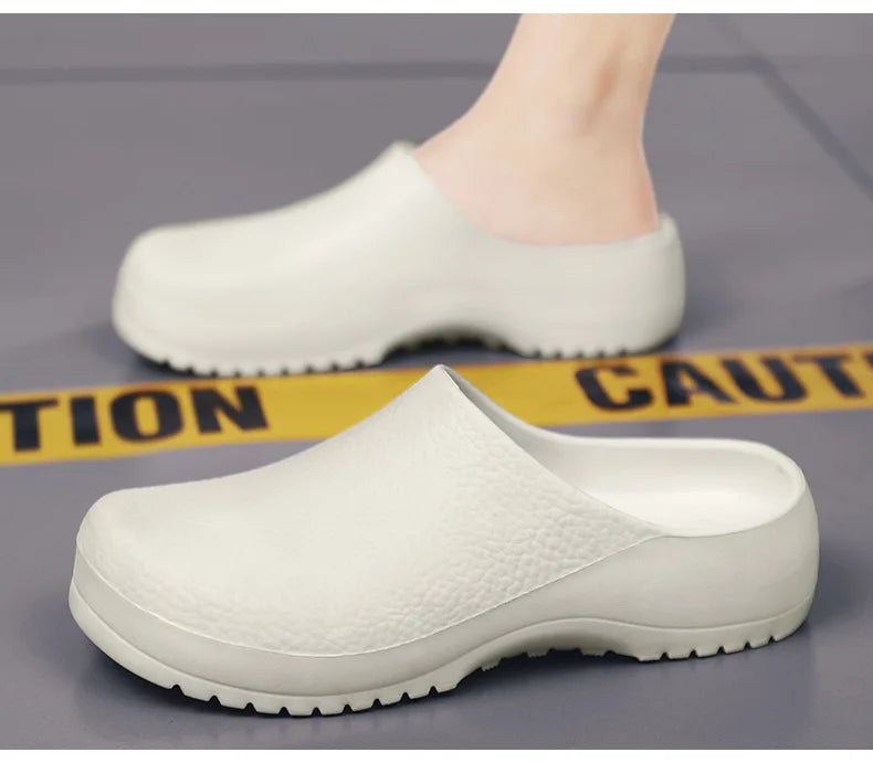 Comfortable Clogs for Women Men Eva Slip-on Chef Nurse Shoes Waterproof Slippers Lightweight Hospital Kitchen Safety Sandals