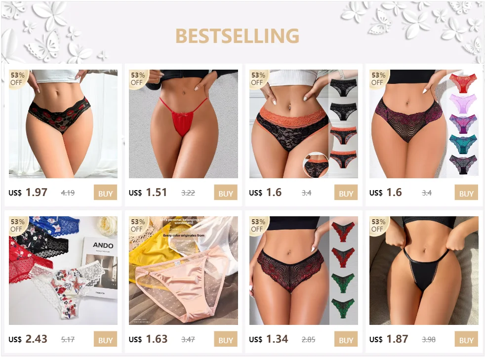 Lace Thong Women Lace Low Waist Panties Sexy Transparent Underwear Ladies Briefs Boyshort Lingere Panty Underware Women Lingerie