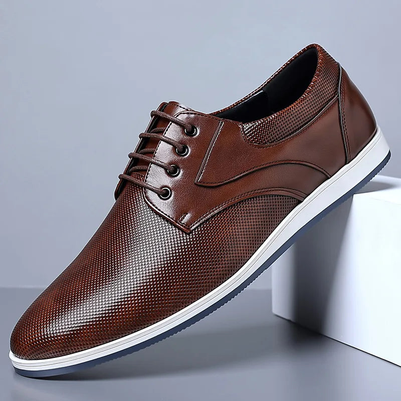 Dress Shoes for Men Genuine Leather Business Formal Oxfords Footwear Quality Leather Loafers Zapatos Hombre Man Wedding Shoes