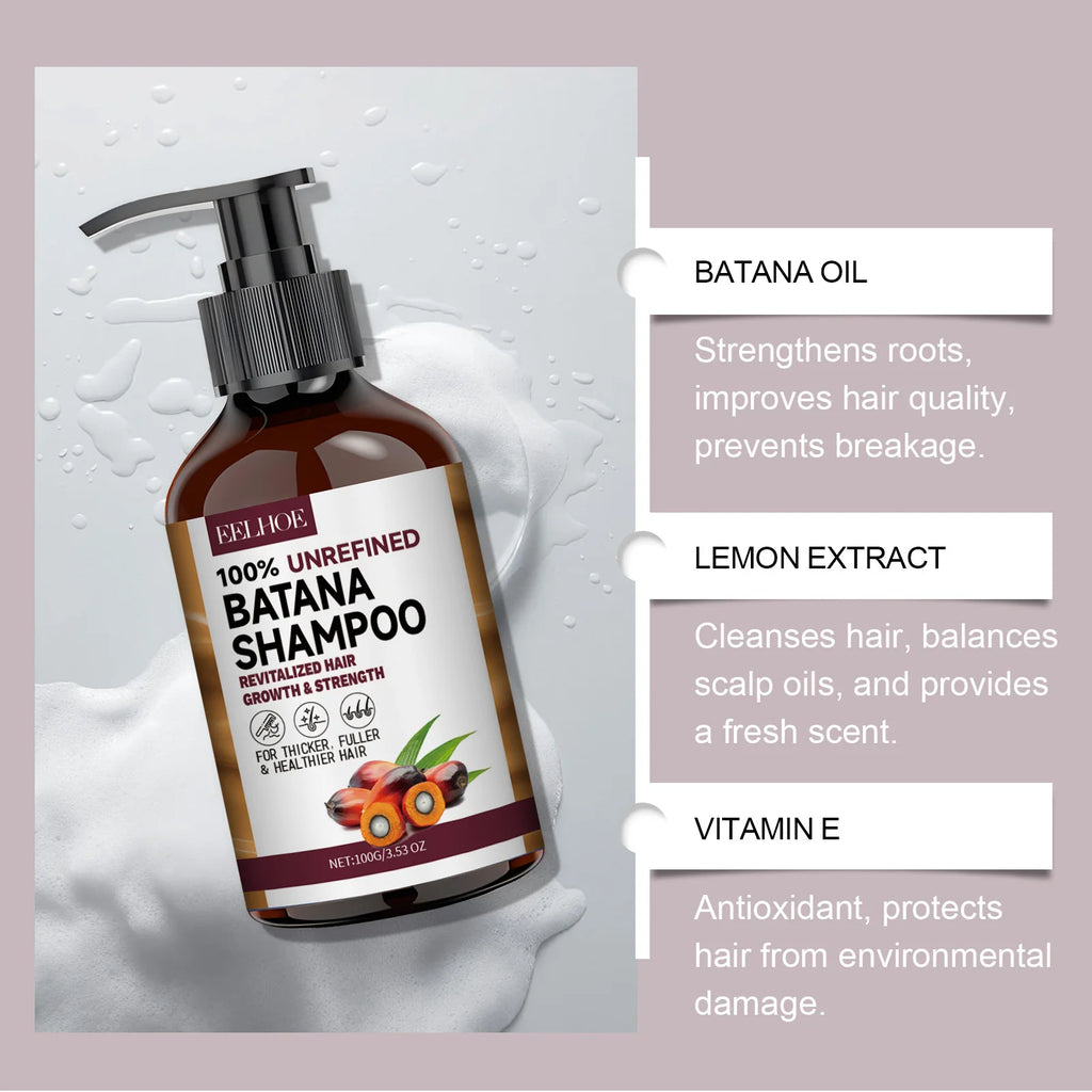 EELHOE Batana Oil Hair Shampoo and Conditioner Anti Frizz Bright Deep Nourish Anti Hair Loss Treatment for Hair Growth Products