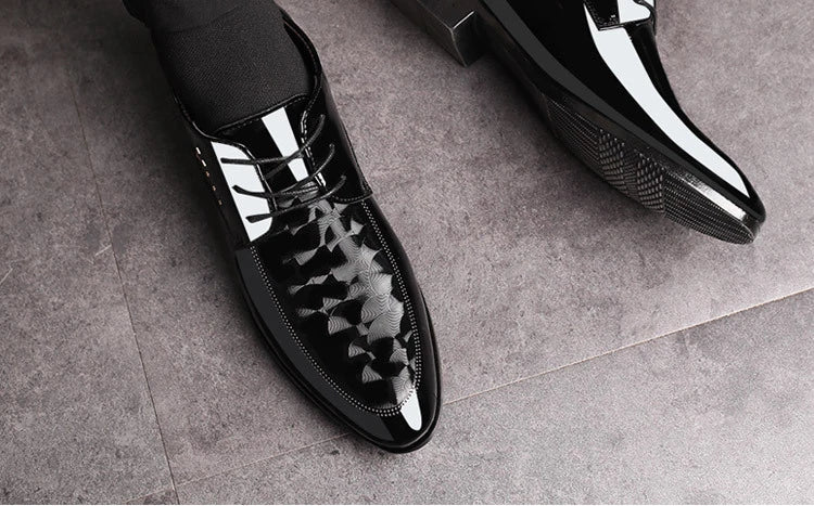 Men's Oxfords Shoes Lace Up Point Toe Business Casual Shoes for Men Wedding Party Office Men's Shoes Luxury Dress Shoe 2026 New