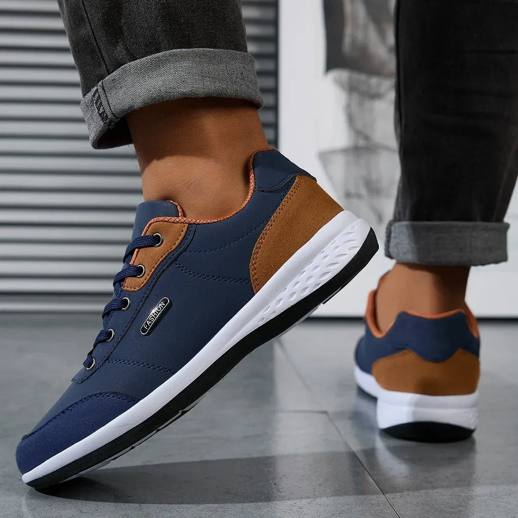 New Men Shoes Spring Autumn Waterproof Walking Sneakers Leisure Male Leather Sports Shoes Non-Slip Footwear Tennis for Men