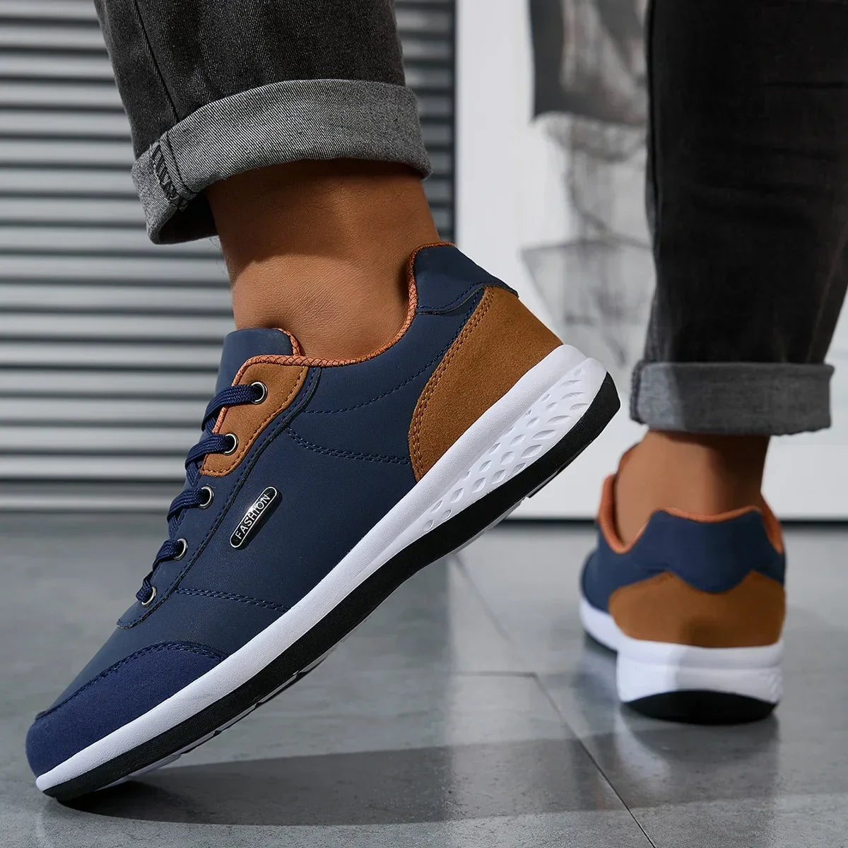 New Men Shoes Spring Autumn Waterproof Walking Sneakers Leisure Male Leather Sports Shoes Non-Slip Footwear Tennis for Men
