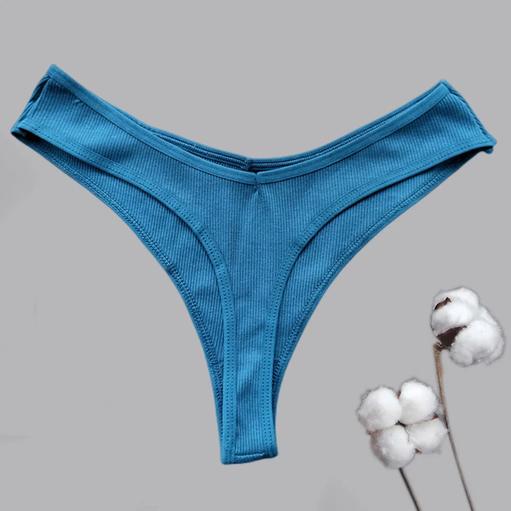 3Pcs/Set Cotton Thongs Women's Panties Sexy Low Waist G-String Briefs Comfortable Seamless Underpants Female Fast Shipping